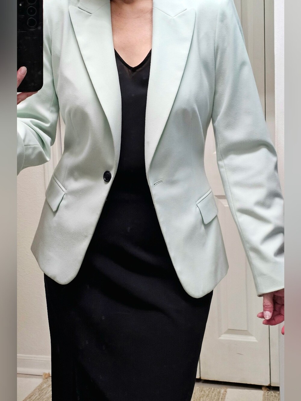 Calvin Klein Mint Single-Button Tailored Blazer 10